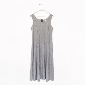 90s VTG check maxi dress - classic long minimalist slinky